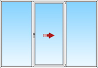 Трех-секционная пластиковая балконная рама